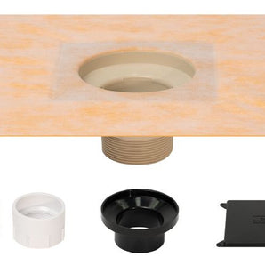Schluter KERDI-DRAIN-F Kit de bride polypropylène avec raccords en ABS et PVC de 2"