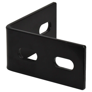 Équerre d’angle noire renforcée 3.1 x 1.5 x 1/8 pouces (1 pc)