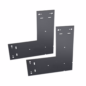 Coin extérieur à 90° noir galvanisé et revêtement en poudre 5 pouces (2 pcs)
