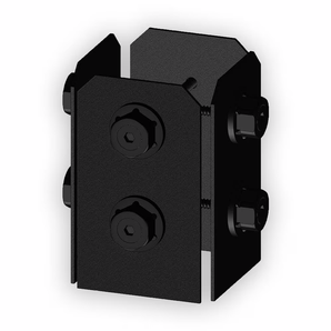 Plaque décorative pour poteau de 4x4 po noir galvanisé et revêtement en poudre (4 pcs)