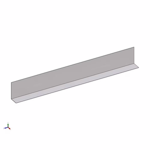 D700 1 1/4 Inch x 1 1/2 Inch Metal Angle Framing Trim 25 Gauge (.018 Mil)
