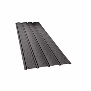Soffite ventilé noir à 4 panneaux en aluminium 4 po x 16 po x 10 pi