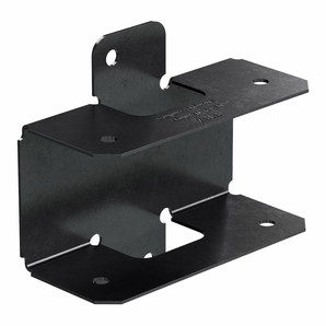Connecteur de rail revêtu de poudre noire pour solive/poteau 2x ZMAX