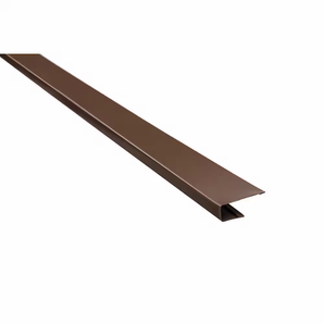Moulure en J brun en aluminium 1 1/2 po. x 10 pi.