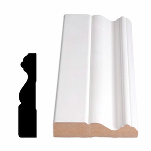 Encadrement colonial en MDF apprêté 3/4 po x 3 1/2 po x 96 po
