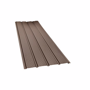 Soffite ventilé brun à 4 panneaux en aluminium 4 po x 16 po x 10 pi