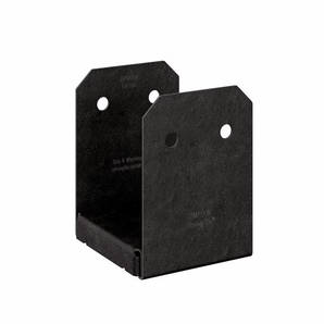 Base de poteau ZMAX avec revêtement en poudre noire pour 6x6