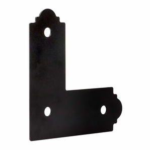 Ferrure plate en L avec galvanisation ZMAX enduite de poudre noire pour poteau 4x4