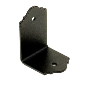 Équerre à 90° galvanisée ZMAX avec revêtement en poudre noire pour bois 2x