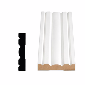 Boîtier colonial en MDF apprêté 5/8 po x 3 1/8 po x 84 po