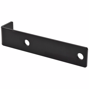 Équerre d’angle décalée noire renforcée 7.5 pouces x 1.6 pouces x 1.5 pouces x 3/16 pouce