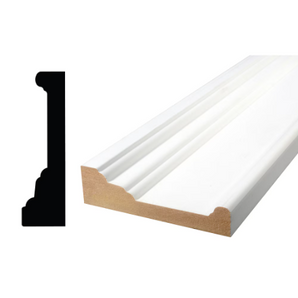 1 3/16-inch x 4 3/16-inch x 42-inch Primed Finger Jointed Pine Architrave Molding