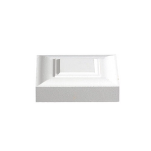 1-inch x 3-3/4-inch x 3-3/4-inch Primed Fiberboard Victorian Corner Block in White