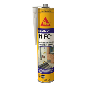 Sikaflex-11 FC+ Adhésif et Mastic 2-en-1, résistant et polyvalent, Blanc (300 ml)