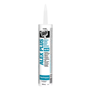 Calfeutrant acrylique au latex avec silicone ALEX PLUS, Transparent (300 ml)
