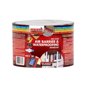 Red Zone (40 Mil) 4 inch Air-Barrier &amp; Waterproofing Membrane
