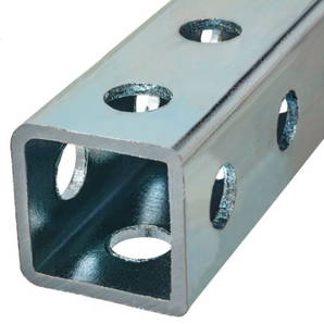 1 1/4 x 36 in. Zinc Plated Steel Perforated Square Tube