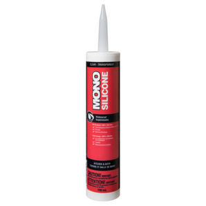 MONO 100% Silicone Scellant pour cuisine et salle de bains, Transparent (290ml)