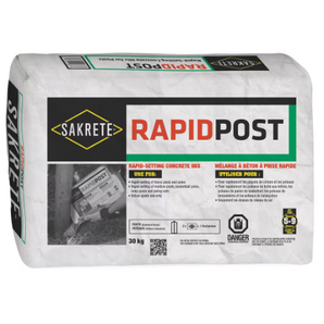 Rapid Post 30 kg ciment pré-mélangé polyvalent - Idéal pour fixer rapidement des poteaux et piquets en quelques minutes