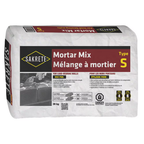 Mélange à mortier de Type S 30 kg pré-mélangé et prêt à l'emploi - Idéal pour le béton le ciment la brique ou la pierre