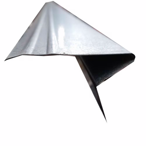 Solin de bordure de toit en acier galvanisé à fini mat 2 3/4 po x 7/8 po x 3/4 po x 3/8 po