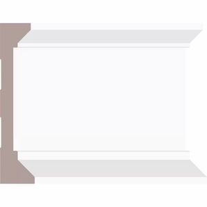 Moulure moderne Boston Header/Architrave en MDF apprêté 1 po x 4 1/2 po x 96 po