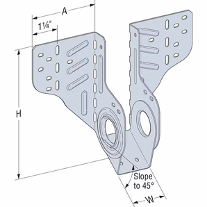 Étrier léger de chevron LSSR ajustable sur chantier pour bois de sciage 2x6