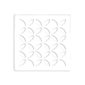 Schluter KERDI-DRAIN Ensemble de grille carrée Floral - acier inoxydable (V2) blanc mat 4"