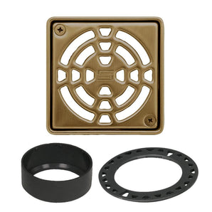 Schluter KERDI-DRAIN Ensemble de grille carrée Classic - acier inoxydable (V2) or antique 4"
