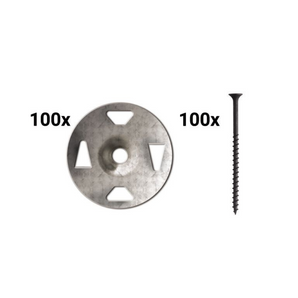 Schluter KERDI-BOARD-ZS/-ZT Vis et rondelles - acier galvanisé 1-5/8" (paquet de 100)