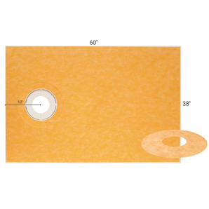 Schluter KERDI-SHOWER-TS Kit de bac de douche préfabriquée en pente avec position de sortie décentrée 1-1/8" x 38" x 60"