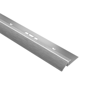 Schluter VINPRO-U Profilé réducteur pour revêtement de vinyle - aluminium anodisé chrome brossé 3/16" (5 mm) x 8' 2-1/2"