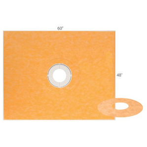 Schluter KERDI-SHOWER-T Kit de bac de douche préfabriquée en pente avec position de sortie centrée 1-3/32" x 48" x 60"