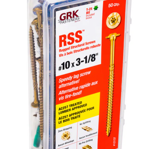 GRK Structural Screws - Round Head RSS, #10 x 3 1/8" (50 pcs)