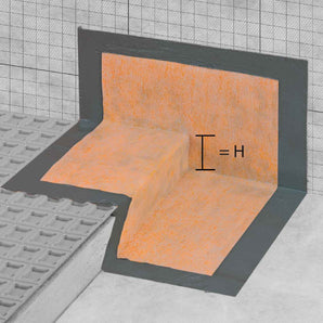 Schluter KERDI-KERS Coin d'étanchéité préformé droit pour douches sans seuil 1-3/32"