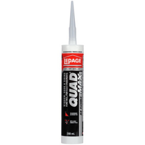 LePage QUAD MAX Rouge #947 Scellant flexible tout temps pour fenêtres, portes et bardages (280 ml)