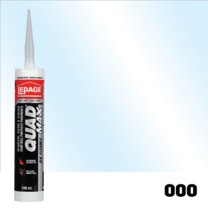 LePage QUAD MAX Clair #000 Scellant flexible tout temps pour fenêtres, portes et revêtements