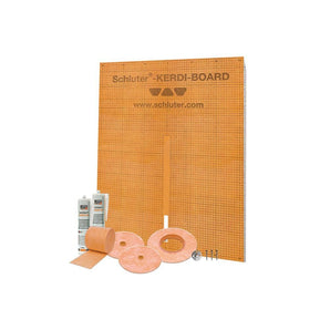 Schluter KERDI-BOARD-KIT Ensemble complet pour contour de bain ou base de douche