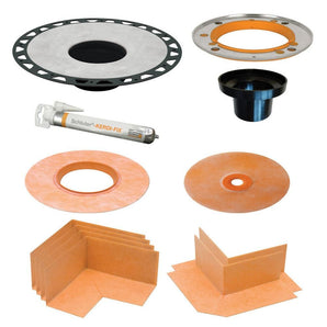 Schluter KERDI-DRAIN Ensemble d'adapteur de bride - plastique ABS 5-1/4"