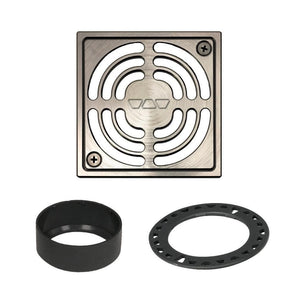 Schluter KERDI-DRAIN Ensemble de grille carrée Contour - aluminium anodisé nickel brossé 4"