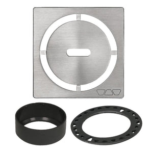 Schluter KERDI-DRAIN Ensemble de grille carrée Pure - acier inoxydable (V2) brossé 4"
