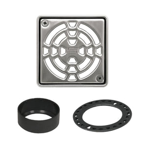 Schluter KERDI-DRAIN Ensemble de grille carrée Classic - acier inoxydable (V2) 4"