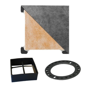 Schluter KERDI-DRAIN Ensemble de grille carrée à carreler - acier inoxydable (V2) 4"