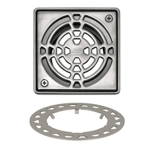 Schluter KERDI-DRAIN Ensemble de grille carrée Classic - acier inoxydable (V2) 6"