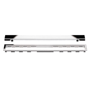 Schluter KERDI-LINE Drain linéaire encastré avec design de grille Solid - acier inoxydable (V4) chrome 3/4" x 31-1/2"