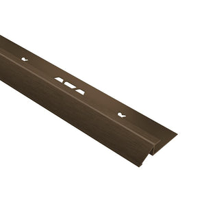 Schluter VINPRO-U Profilé réducteur pour revêtement de vinyle - aluminium anodisé bronze antique brossé 3/16" (5 mm) x 8' 2-1/2"