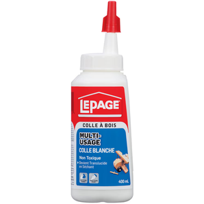 LePage Multi-Purpose Adhesive White Glue, Interior, Dries Translucent (400ml)