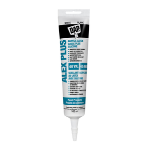 DAP Calfeutrant au latex acrylique avec silicone ALEX PLUS, blanc (162mL)