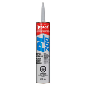 LePage PL 200 Drywall and Paneling Adhesive, Interior/Exterior (295ml)