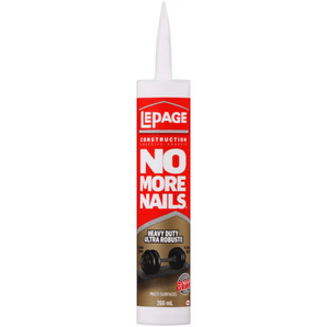 LePage No More Nails Ultra Strong Construction Adhesive, Holds Instantly (266ml)